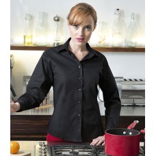 Personalised Ladies Long Sleeve Stretch Shirt H541 Henbury 135 GSM