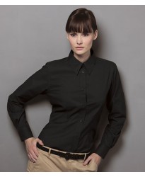 Personalised Ladies Long Sleeve Workwear Oxford Shirt K361 Kustom Kit 135 GSM