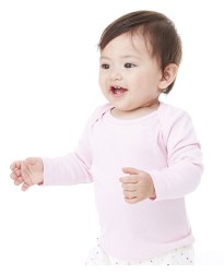 Personalised Baby Rib Long Sleeve T-Shirt BL105 Bella 195 GSM