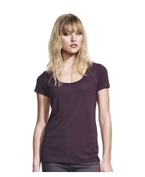 Personalised T-Shirt N48 Women'S Bamboo Twisted Neckline Continental