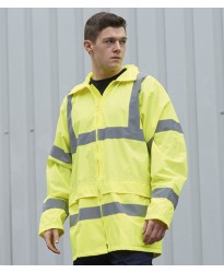 Personalised Rain Jacket PW011 Hi-Vis Portwest