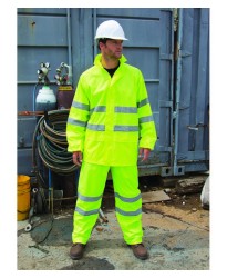 Personalised Hi-Vis Waterproof Suit RS216 Safeguard Result 210 GSM