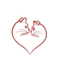 Kiss Cute cats embroidered Bathrobe