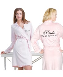 Custom Jersey lightweight bathrobe FRONT+BACK Embroidery