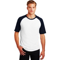 Raglan Short Sleeve Contrast Sleeve T Shirt