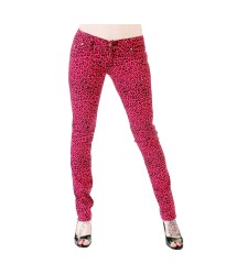 Hot Pink Leopard Skin Skinny Jeans