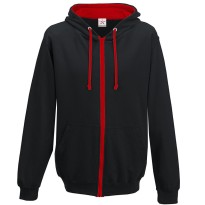 Retro Contrast Zip Hoody