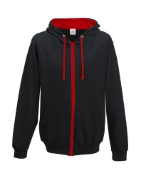 Retro Contrast Zip Hoody