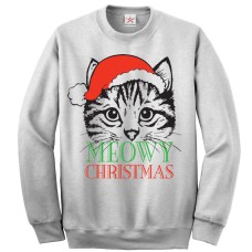 Cat Father Christmas Ugly Jumper
