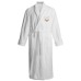 Flying dove with flower logo embroidered Bathrobe