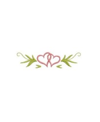 Entwined hearts logo embroidered Bathrobe