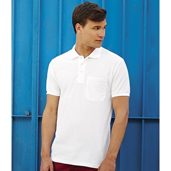 Personalised Shirt SS23 Pocket Polo Fruit of the Loom White 170 gsm Cols 180 GSM Hoodie