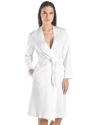 Jersey lightweight white kimono robe