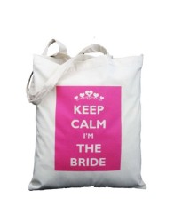 Bridal Keep calm I'm the bride tote bag 