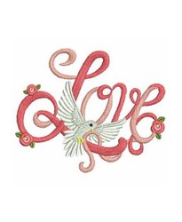 Love dove logo embroidered Bathrobe