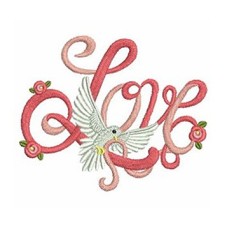 Love dove logo embroidered Bathrobe