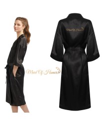 Custom Satin Gown with Personalised Text print