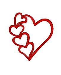 Many hearts logo embroidered Bathrobe