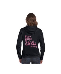 From Miss to Mrs Bride Zip Hoodie