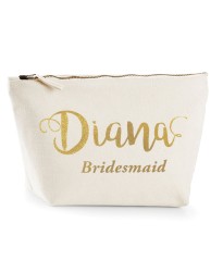 Personalised TEXT printing Name and role on cotton purse bag