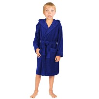 Children Navy Hooded Robe