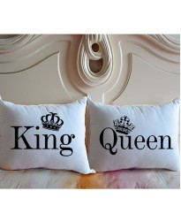 KING & QUEEN printed pillowcase (A set of 2 pillowcovers)