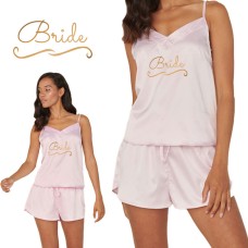 Custom Satin Cami Short with Personalised Text print