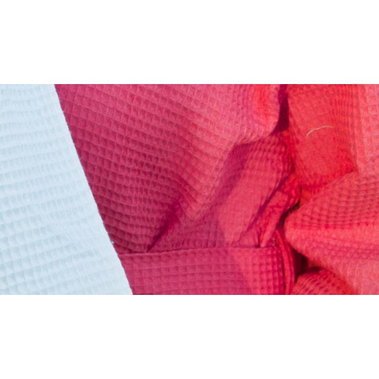Fuchsia Pink Waffle weave shawl collar Bathrobe