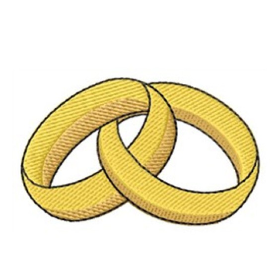 Shiny gold rings logo embroidered Bathrobe