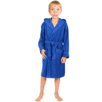 Children Royal Blue Hooded Robe
