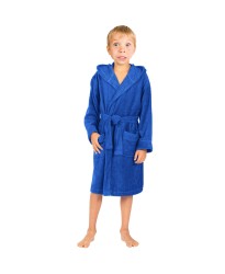 Children Royal Blue Hooded Robe