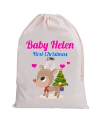 Personalised Santa Baby Sack First Christmas Personalised Santa Baby Sack First Christmas