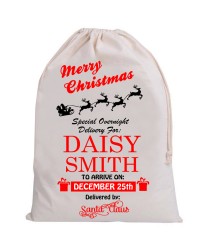 Personalised Santa Sack Merry Christmas