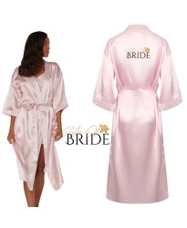 Custom Satin Gown with Personalised Text print