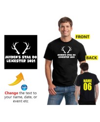 Funny Stag Do Custom Name Destination Year Bachelor Party Groom's Crew Adult Printed T-Shirts 