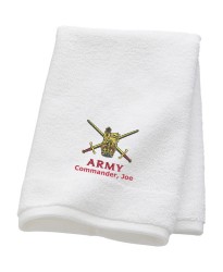 Personalised British Amy Commander Towels with custom text