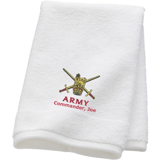 Personalised British Amy Commander Towels with custom text
