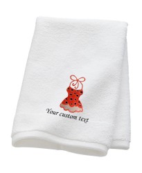 Personalised Bridal Holiday Bikini Towels with custom text