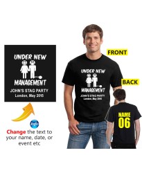 Personalised Stag T shirt Under New management 