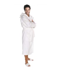 White Terry Hooded Robe