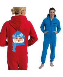 Personalised snowman with your image Christmas Onesies 