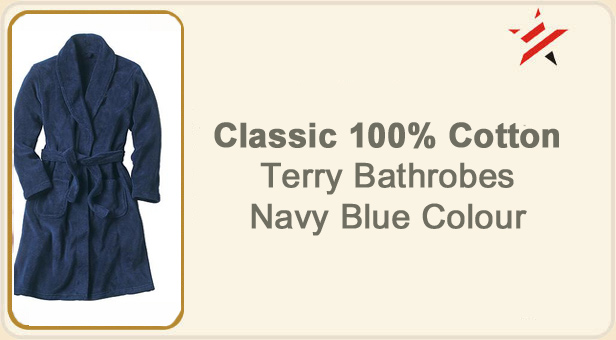 navy blue colour bathrobes